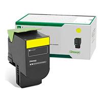TONER LASER LEXMARK COLOR AMARILLO RENDIMIENTO ESTANDAR, NP 78C40Y0, HASTA 1400 PAGINAS, MODELOS CX622ADE, CS421DN, CS521DN, CX625ADHE CX522ADE, CS622DE, CX421ADN