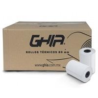 PAQUETE ROLLO PAPEL TERMICO GHIA CTG80N