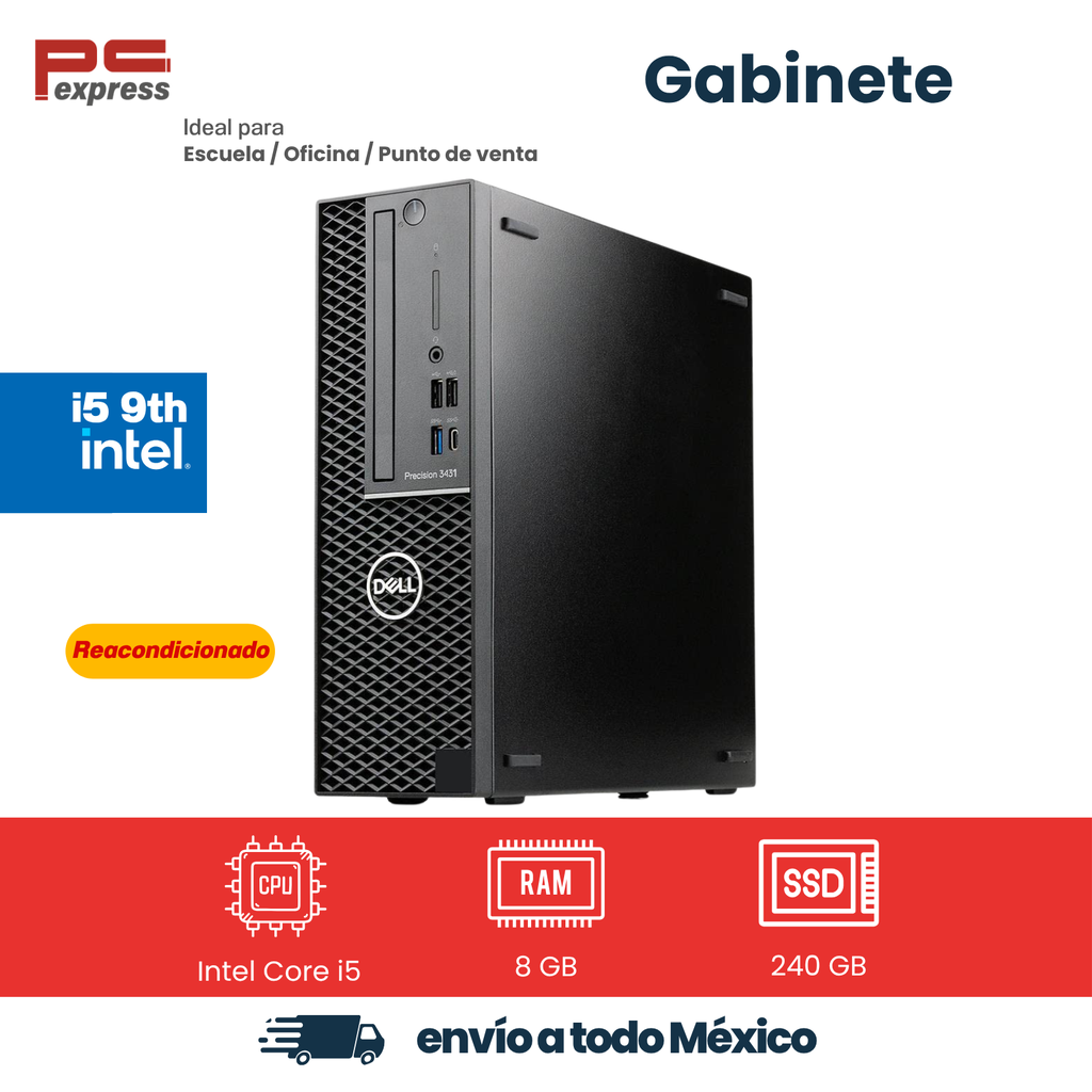 Vista adicional de Computadora reacondicionada Dell Precision 3431 SFF Core i5-9500, 8 GB RAM, SSD 