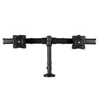 BRAZO PARA ESCRITORIO DE DOS MONITORES - CON BARRA HORIZONTAL - SOPORTE DE MORDAZA