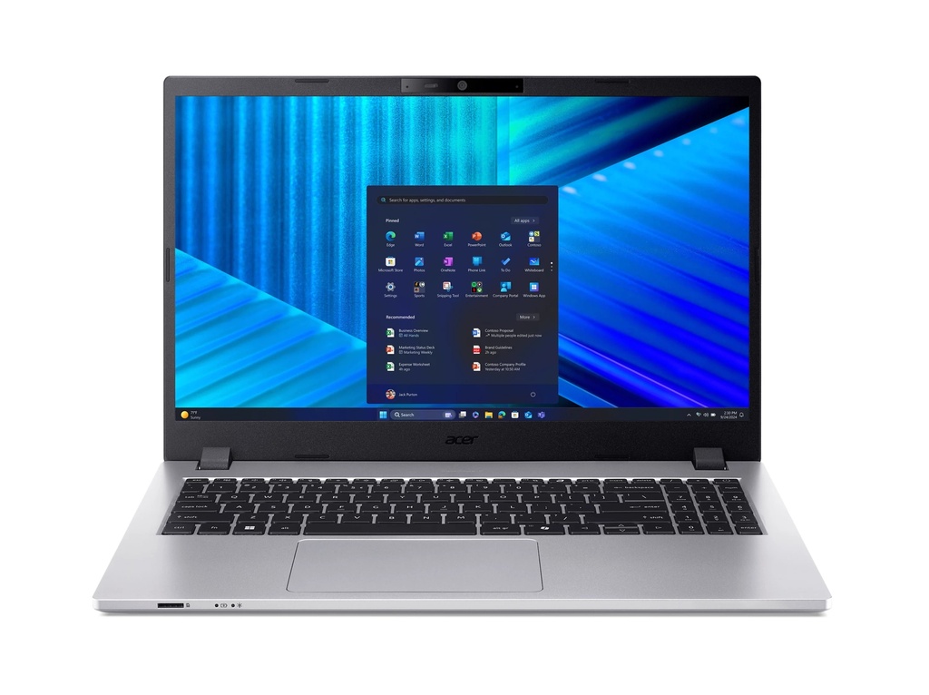LAPTOP ACER TRAVELMATE P2, CORE ULTRA 7 225U, 16 GB RAM, 512 GB SSD, 15.6 PULGADAS FHD IPS, COPILOT, BACKLIT KEYBOARD, WINDOWS 11 PRO, PLATA, 1 AÑO GARANTIA Y SEGURO CONTRA ROBO