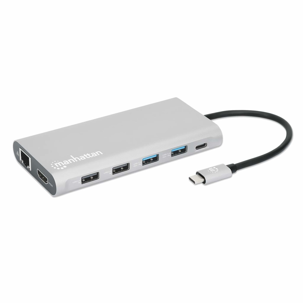 DOCKING USB,MANHATTAN,130660,-C 12 PTOS, HDMIX3, USB-C PD