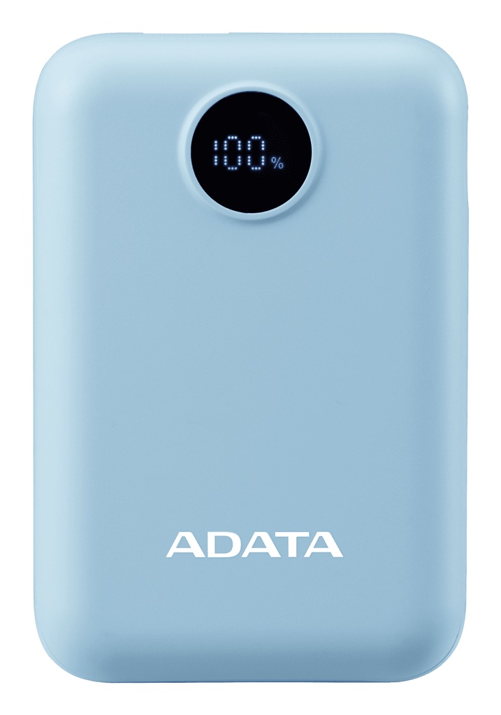 BATERIA DE RESPALDO ADATA POWER BANK C10022 10000MAH ENTRADA USB TIPO C Y USB TIPO A AZUL PC1002212PK