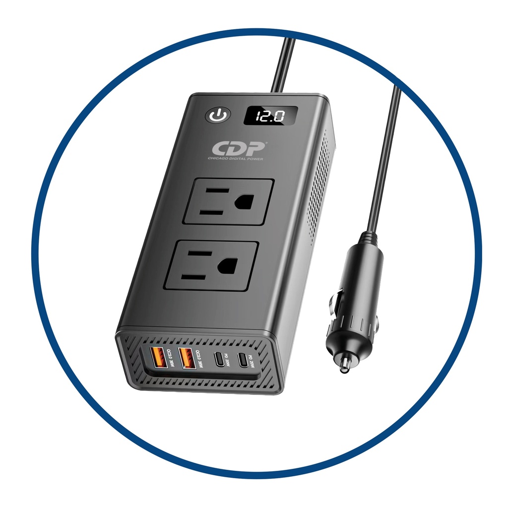 CDP XVU212 ADAPTADOR E INVERSOR DE CORRIENTE INTERIOR 200 W NEGRO, GRIS