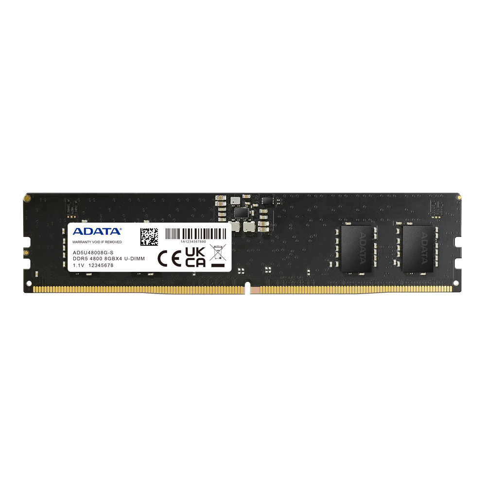 MEMORIA ADATA UDIMM DDR5 8GB PC5-38400 4800MHZ CL40 288PIN 1.1V PC AD5U48008G-S