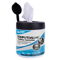 TOALLAS HUMEDAS SILIMEX COMPUTOALLAS 30 PZ ANTIBACTERIALES ANTIESTATICAS PARA USO EXCLUSIVAMENTE EXTERNO DESINTEGRAN GRASA, COCHAMBRE Y POLVO.