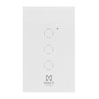APAGADOR INTELIGENTE DE PARED MIRATI DE 3 APAGADORES TOUCH WIFI 2.4HZ BLUETOOTH