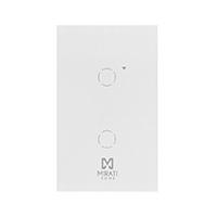 APAGADOR INTELIGENTE DE PARED MIRATI DE 2 APAGADORES TOUCH WIFI 2.4HZ BLUETOOTH
