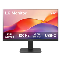 MONITOR PC LG 24U421A-B CURVO FHD 23.8,USB-C,100HZ,PANEL VA,1920X1080,16:9,SRGB 99%,250CD