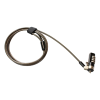 CANDADO DE LAPTOP EC LINE EC-CP001, NEGRO, CABLE 1.8 MTS, COMBINACION 4 DIGITOS, ACERO GALVANIZADO TRENZADO REVESTIDO CON VINIL TRANSPARENTE, ROTACION 360DOBLE EJE