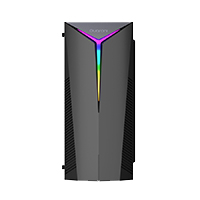 GABINETE MEDIA TORRE QUARONI FRONTAL RGB, ATX, MICRO ATX, MINI ITX