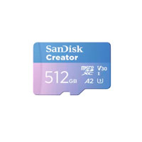 MEMORIA SANDISK MICRO SDXC CREATOR 512GB LECT 190MB