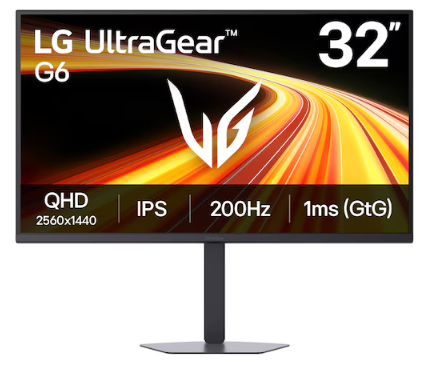 MONITOR PC LG 32G620B-B ULTRAGEAR GAMING QHD 31.5 PULG,PANEL IPS,2560X1440,200HZ,TR 1MS,16:9,300CD