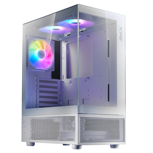 GABINETE GAMER ADATA XPG INVADER X MINI CRISTAL TEMPLADO MID TIWER ATX MICRO ATX MINI ITX SIN FUENTE USB 3.2 5 VENTILADORES INTEGRADOS COLOR BLANCO (INVADERXMINIMT-WHCWW)