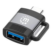 ADAPTADOR,MANHATTAN,356312, USB-C V3.2 GEN1, CM-AH, 5GBPS 3A, ALUMINIO GRIS ESPACIAL