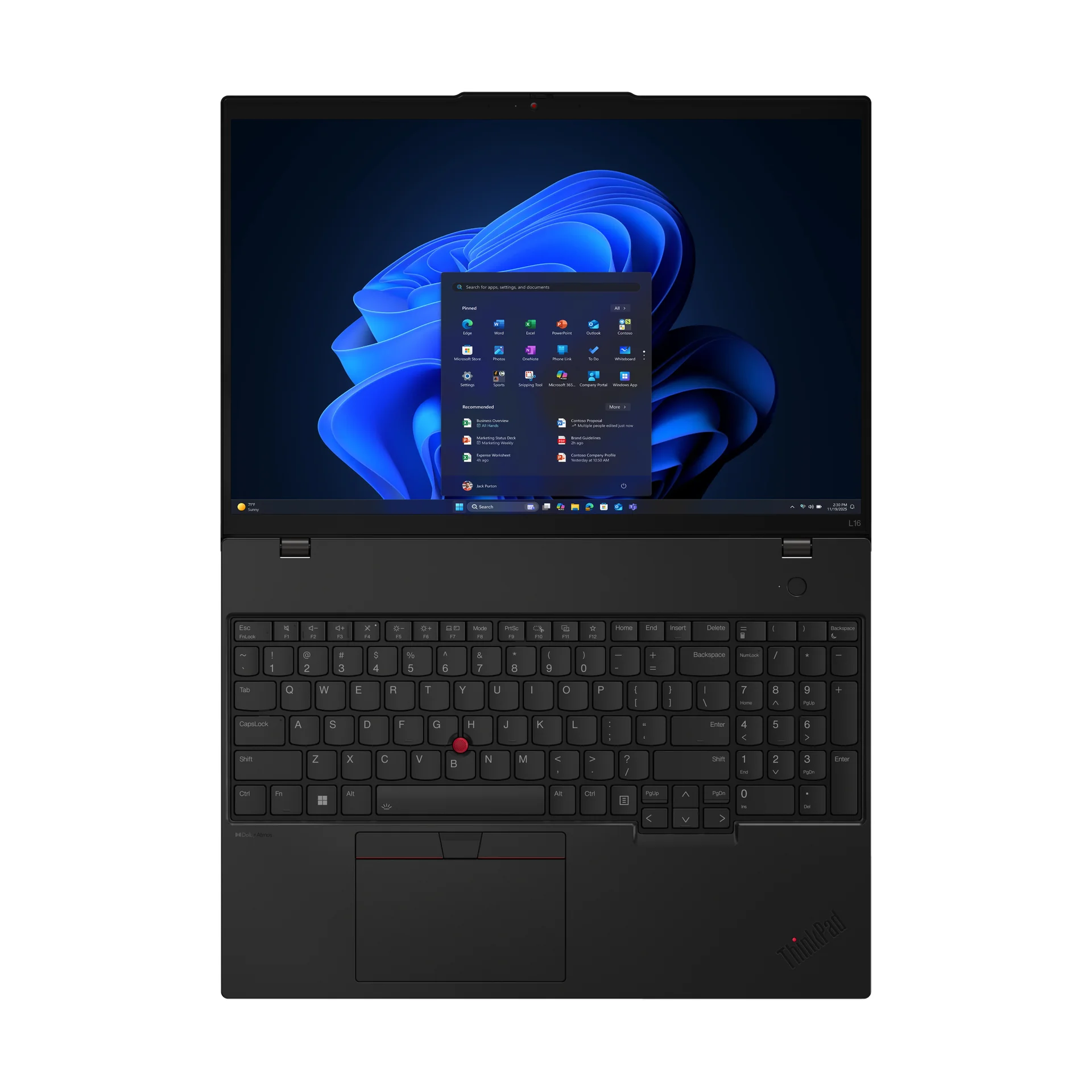 Vista adicional de Laptop Lenovo ThinkPad L16 Gen 2 — 21SB0010LM