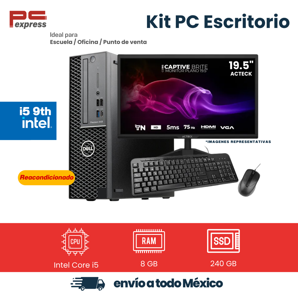 Imagen de Computadora reacondicionada Dell Precision 3431 SFF Core i5-9500, 8 GB RAM, SSD 