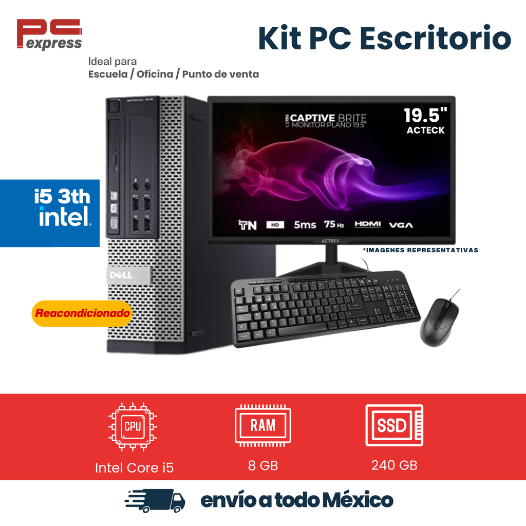 Imagen de Computadora reacondicionada Dell OptiPlex 7010 SFF Intel Core i5-3570, 8 GB RAM,