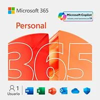[PCX-SWS-3078] ESD MICROSOFT 365 PERSONAL / SUSCRIPCION ANUAL / DESCARGA DIGITAL / 1 USUARIO / APLICACIONES: WORD, EXCEL, POWER POINT, OUTLOOK, ONE NOTE, ONEDRIVE 1TB, CLIPCHAMP / CON IA COPILOT