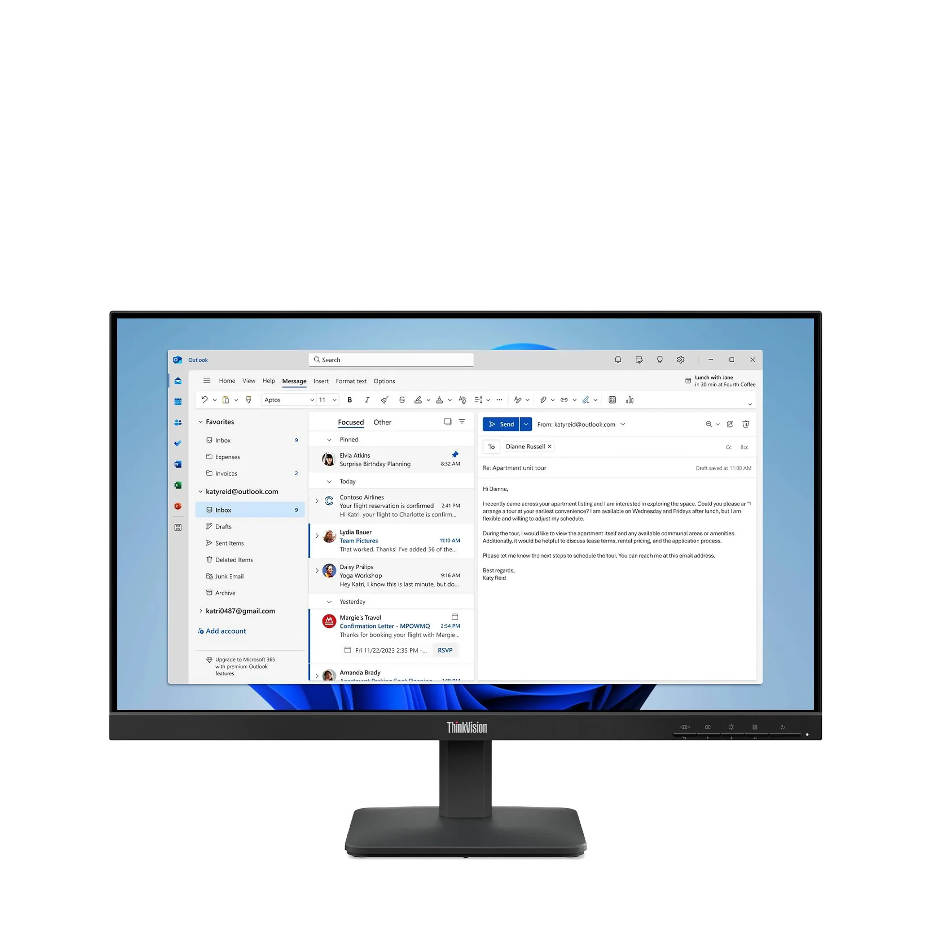 Imagen de Monitor Lenovo 64B5KAR1LA