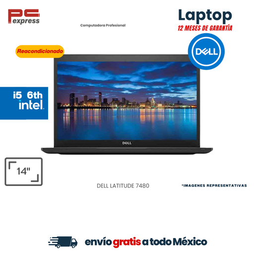 Dell Latitude 7480 reacondicionada | Core i5 6.ª | 8 GB RAM | SSD 240 GB